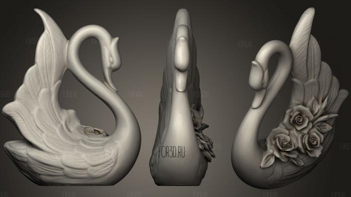 Beauty Swan stl model for CNC